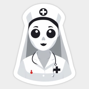 Mysterious Spooky Ghost Nurse Sticker